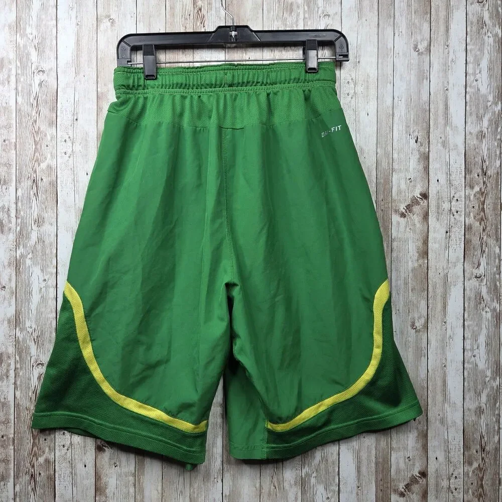 Nike Dri-Fit Oregon Ducks Shorts Mens Size Medium Green Yellow NCAA Basketball